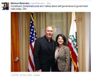 Meet with Assemblywoman Melendez 12-22-14